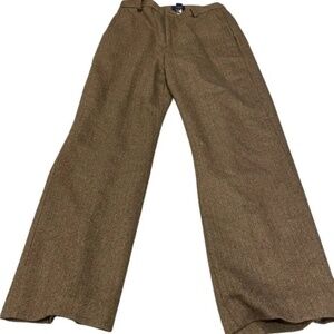 GAP Women’s Wool Blend Herringbone Trouser Pants Slacks Mocha Brown Size 12